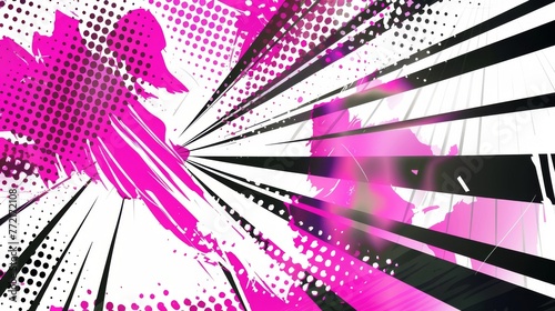 Pink-Toned Comic Background. Generative AI