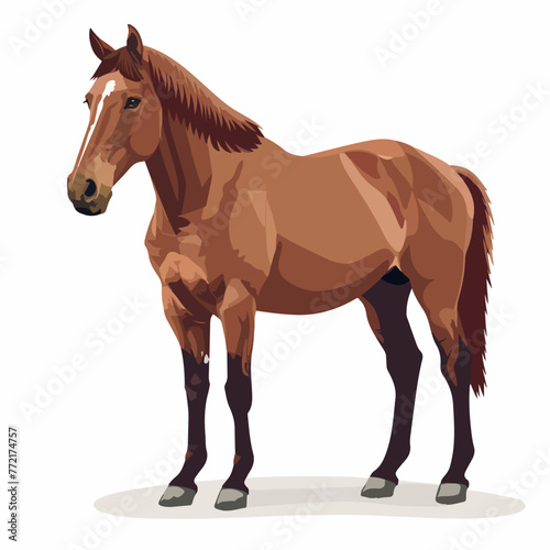 Horse in cartoon  doodle style. Image for t-shirt  web  mobile apps and ui. Isolated 2d vector illustration in logo  icon  sketch style  Eps 10. AI Generative
