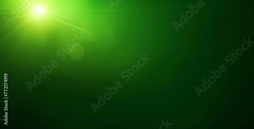 Glowing Green Background with Light Effects Generative AI
