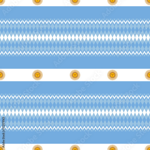argentina flag pattern design. rhombus background. vector illustration