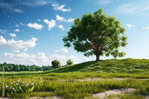 landscape with trees and sky