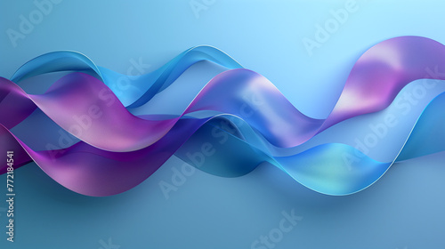 abstract background blue and purple ribbon or wave wallpaper, business presentation backdrop 