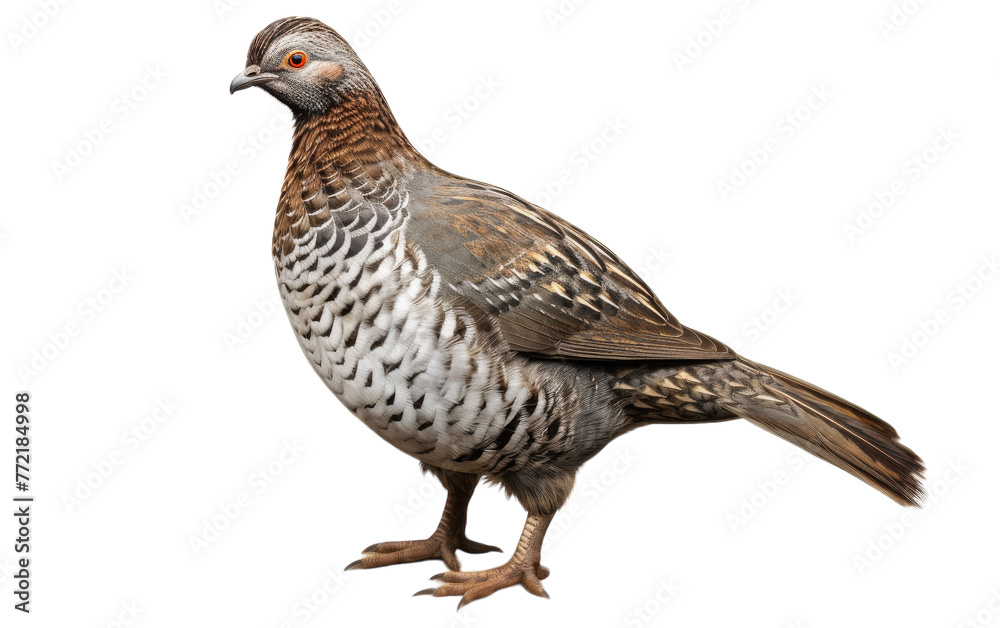A stunning bird perched gracefully on a white background, showcasing intricate details A stunning bird perched gracefully on a white background, showcasing intricate details