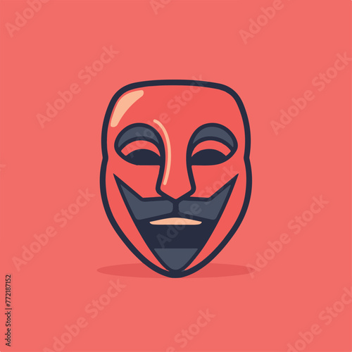 Mask in cartoon, doodle style. Image for t-shirt, web, mobile apps and ui. Isolated 2d vector illustration in logo, icon, sketch style, Eps 10. AI Generative