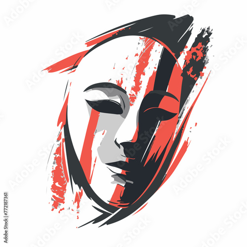 Mask in cartoon, doodle style. Image for t-shirt, web, mobile apps and ui. Isolated 2d vector illustration in logo, icon, sketch style, Eps 10. AI Generative