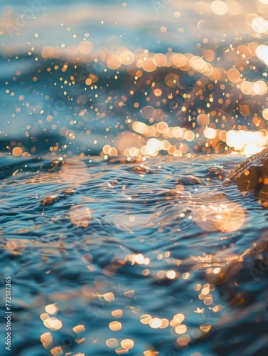 Shimmering Waves of Enchantment:A Mesmerizing Aquatic Dreamscape at Dusk