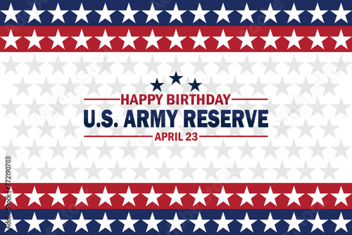 Happy Birthday US Army Reserve wallpaper with shapes and typography. Happy Birthday US Army Reserve, background