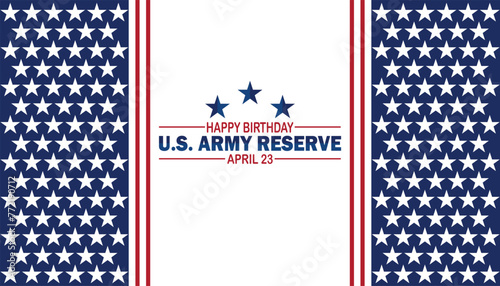 Happy Birthday US Army Reserve. Suitable for greeting card, poster and banner. photo