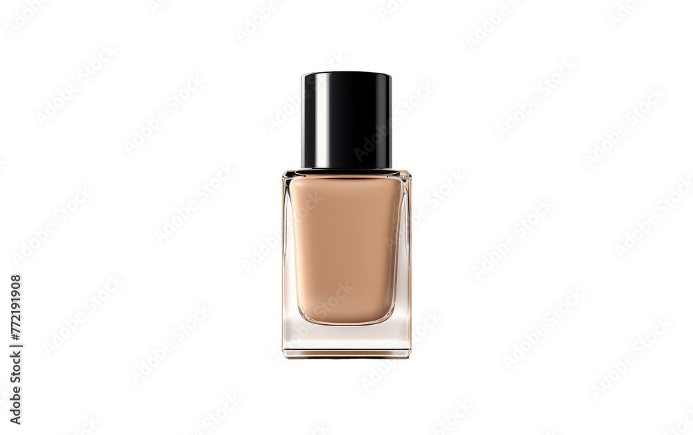 A bottle filled with mysterious liquid stands on a seamless white background A bottle filled with mysterious liquid stands on a seamless white background