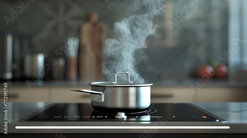 boiling water in a pan