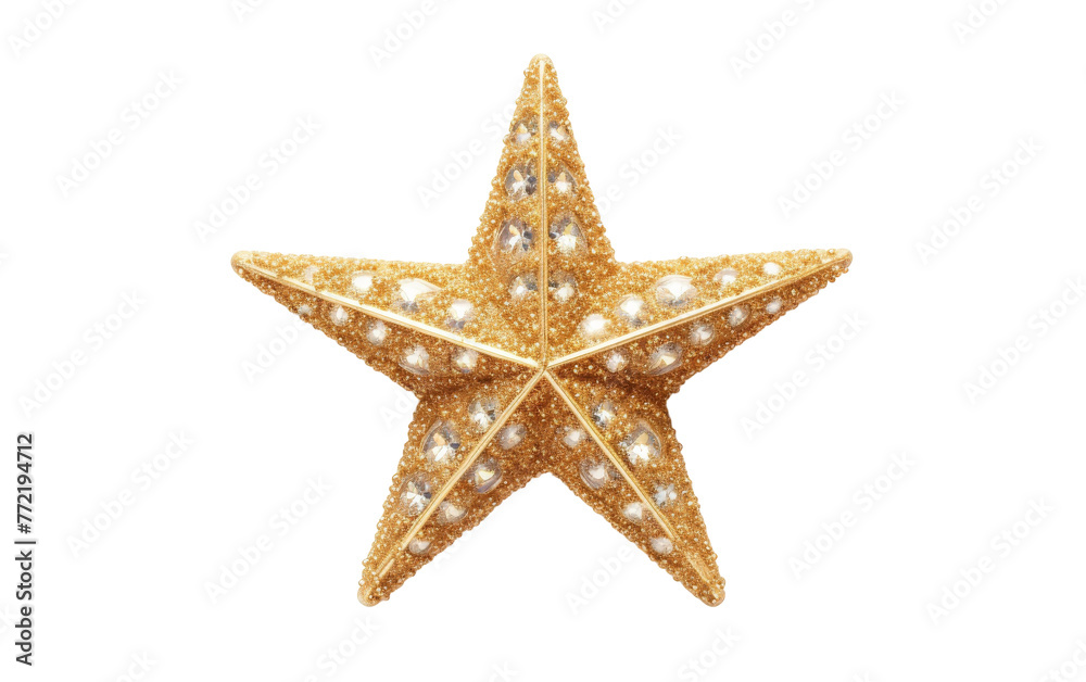 A shiny gold star embellished with delicate pearls, creating a stunning and luxurious piece of art A shiny gold star embellished with delicate pearls, creating a stunning and luxurious piece of art