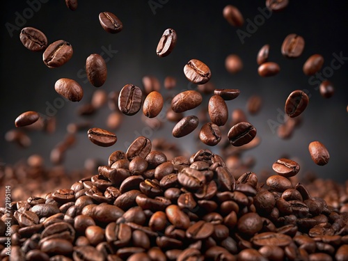 coffee beans background generative ai