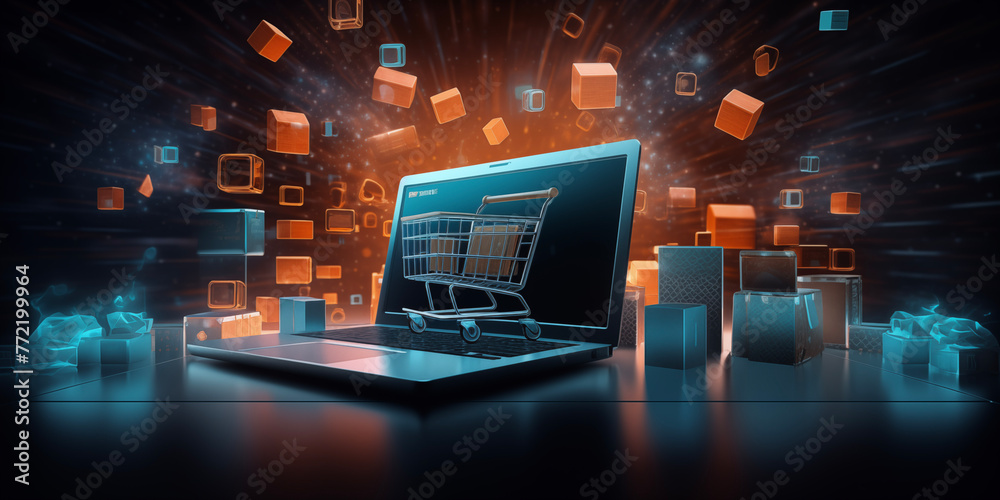 Online shopping, sale background. Online shopping, sale background.