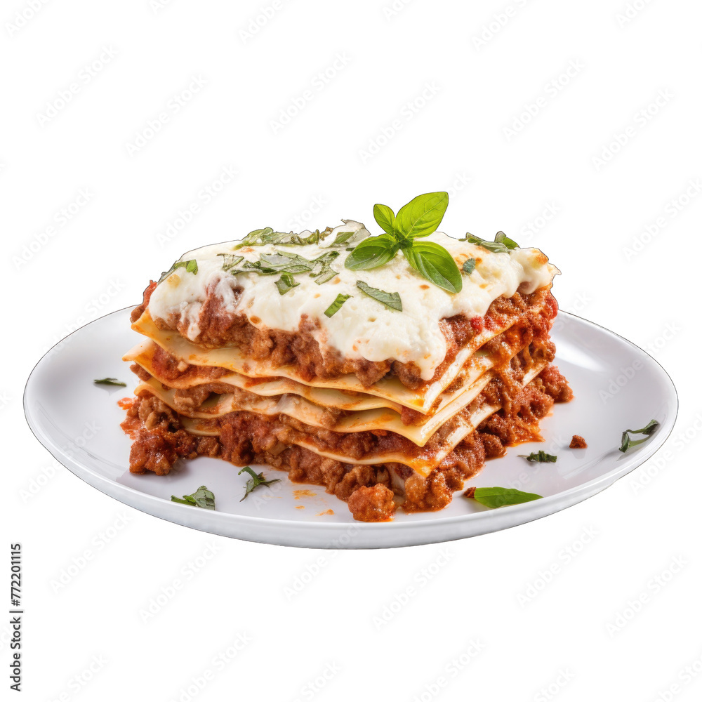 Lasagna in baking dish Lasagna in baking dish