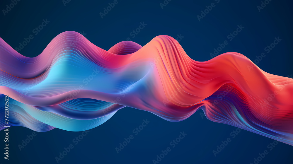 Colorful wavy objects