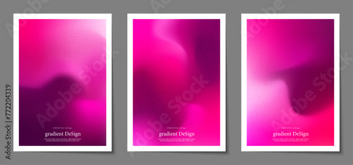Gradient blurred backgrounds set with modern abstract colorful patterns graphic. Design template collection for cover and poster. Vector illustration