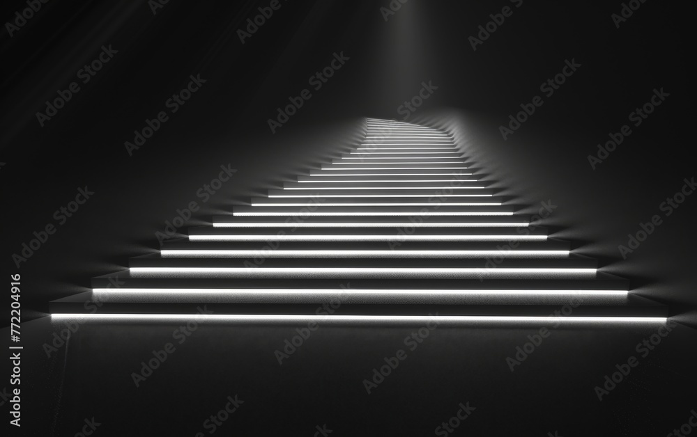 abstract perspective background, dark light, 3d render abstract perspective background, dark light, 3d render