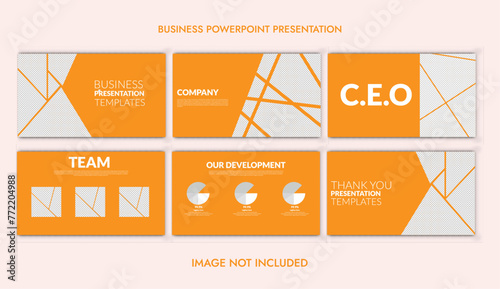 set of presentation template design with minimalist concept and modern layout use for annual report and business profile
