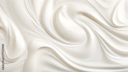 A creamy and smooth yogurt texture as a backdrop, symbolizing freshness and healthiness, perfect for a dairy-themed design background Ai Generative