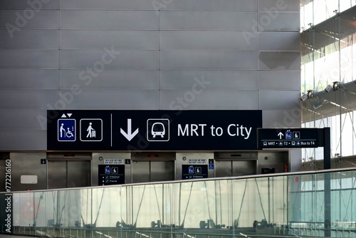 Photography MRT station direction signs, public transportation
