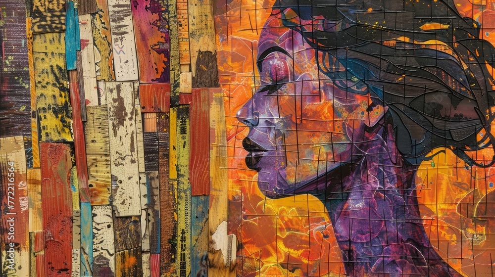 Fototapeta premium Captivating Abstract Artistry Portrait of a Woman