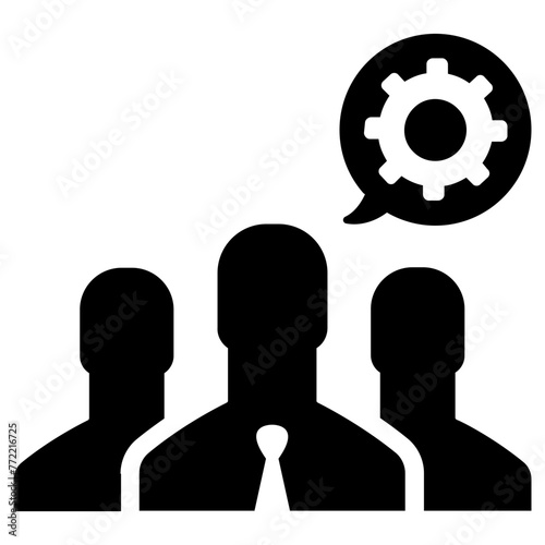 teamwork icon, simple vector design