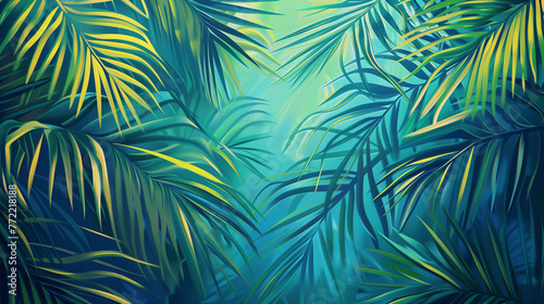 palm leaves abstract background