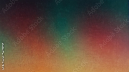 Vintage Summer Vibes Retro Grainy Gradient Background with Orange  Teal  Green  and Pink Abstract Wave Pattern