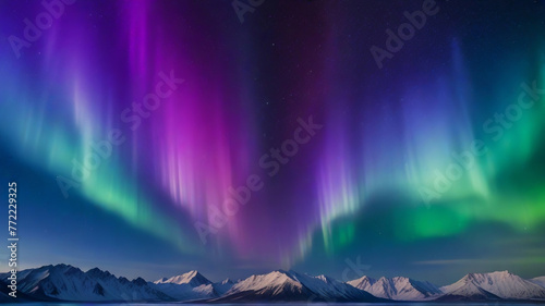  The luminous bands of auroras forming a celestial gateway leading to the mysteries of the universe beyond.