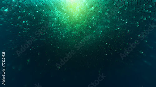 Green abstract particles