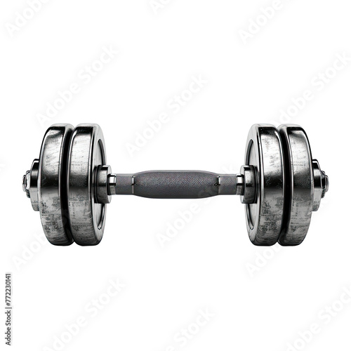 gym fitness dumbbell on isolated on transparent background
