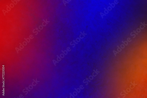 Vibrant grunge grainy background  blue orange red black noise texture color gradient  backdrop header poster banner design