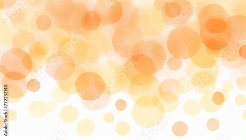 Watercolor style orange polka dot illustration background.
