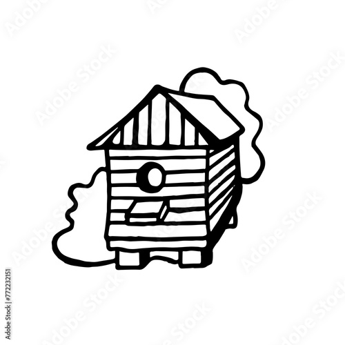 beehive, vector illustration isolated on white background