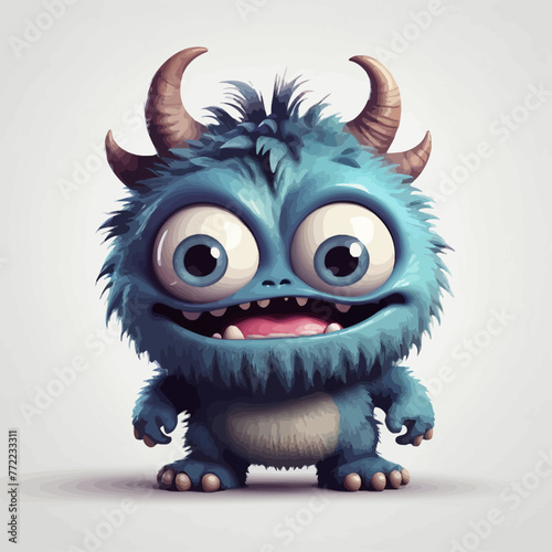 Cute Monster cartoon Logo Design Very Cool