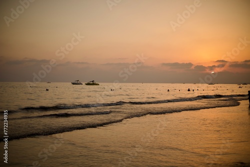 sunset on the beach