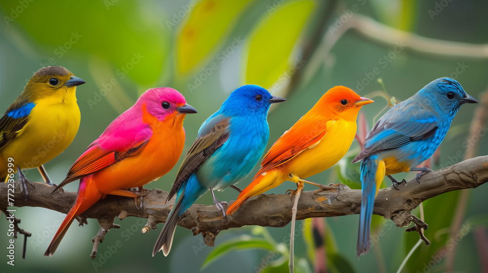Obraz premium colorful birds