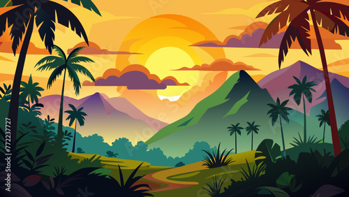 natural scenery and svg file