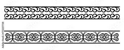 Hand drawn flat design greek border