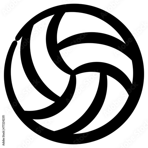 volleyball icon, simple vector design