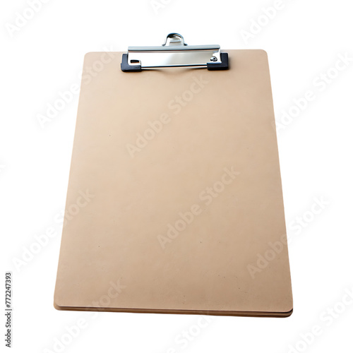 isolated brown wood paper clipboard