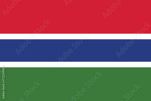Flag of the Gambia. Gambian colored striped flag. State symbol of the Republic of the Gambia. Free Download Flag of the Gambia. Gambian colored striped flag. State symbol of the Republic of the Gambia. - GFXLoad