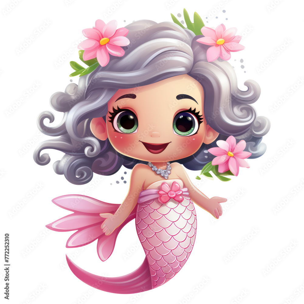 Cute Watercolor Mermaid - 18