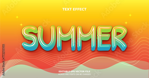 3d Summer editable text effect