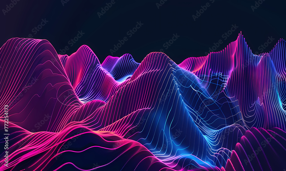 Fototapeta premium abstract fractal background with space