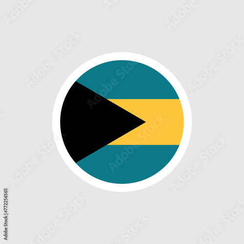 Free Download Flag of the Bahamas. Bahamian flag, three horizontal stripes and a triangle. State symbol of the Commonwealth of the Bahamas. - GFXLoad