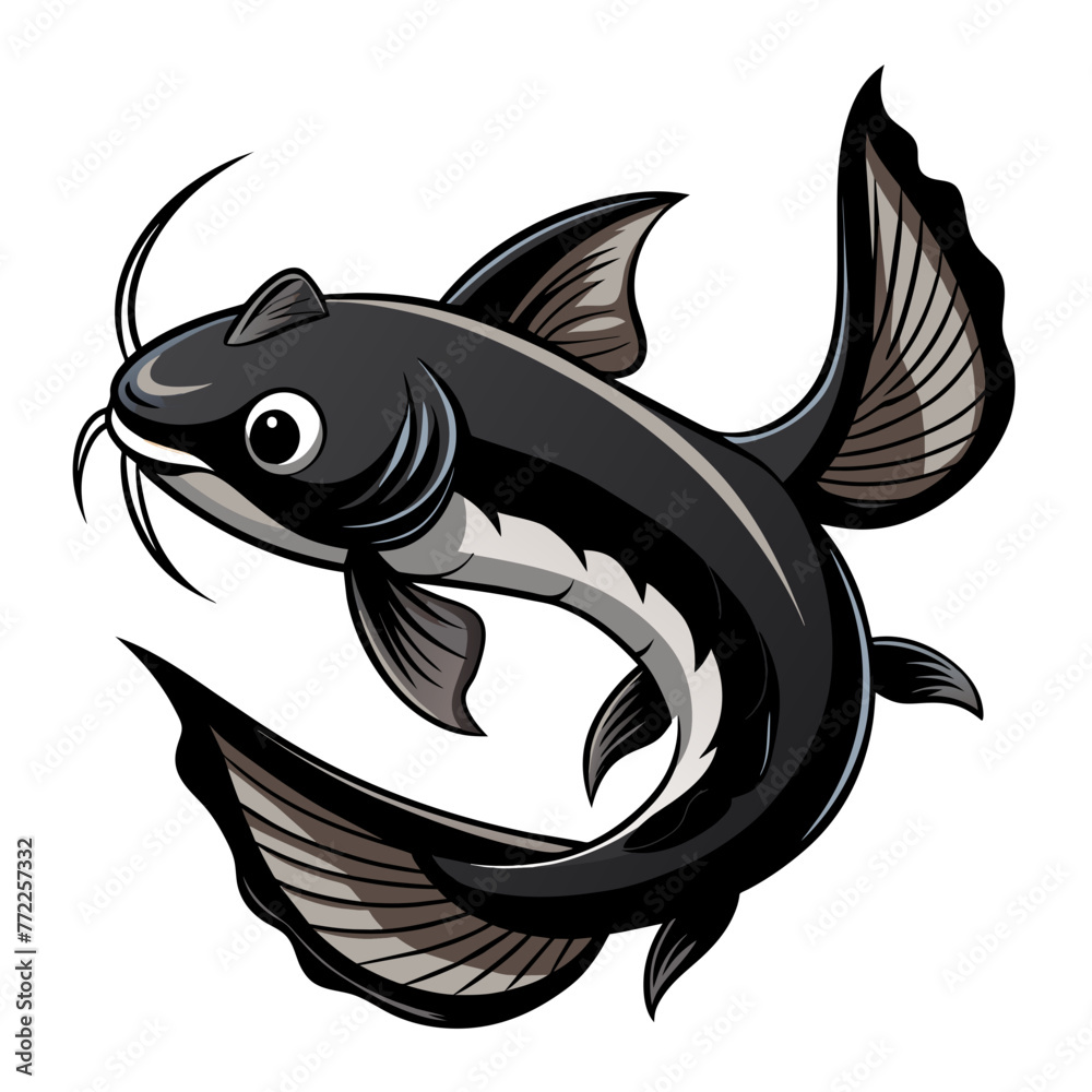 Underwater Symphony: Fish Vector Art with Graceful Silhouette Underwater Symphony: Fish Vector Art with Graceful Silhouette