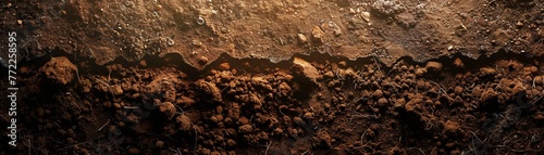 World Soil Day educational flyer with fertile earth on a rich brown background