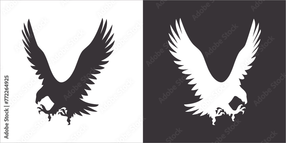 Illustration vector graphics of eagle icon Illustration vector graphics of eagle icon
