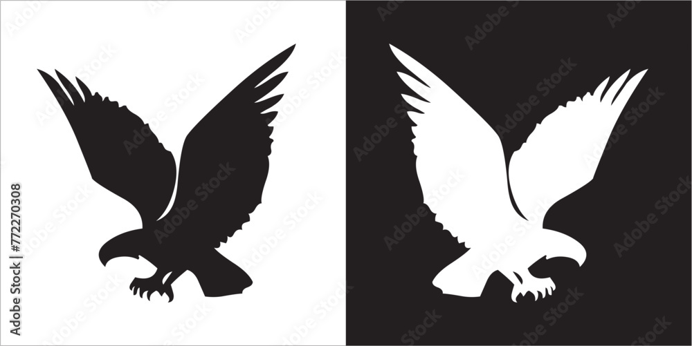 Illustration vector graphics of eagle icon Illustration vector graphics of eagle icon